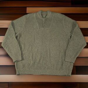 Vtg Eddie Bauer Mens 2XL Chunky Knit Sweater 100% Baumwolle Cotton Y2K NEW!